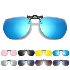 Polarized Clip On Sunglasses Rimless Anti-Glare Glasses Fashion Flip Up Eyewear