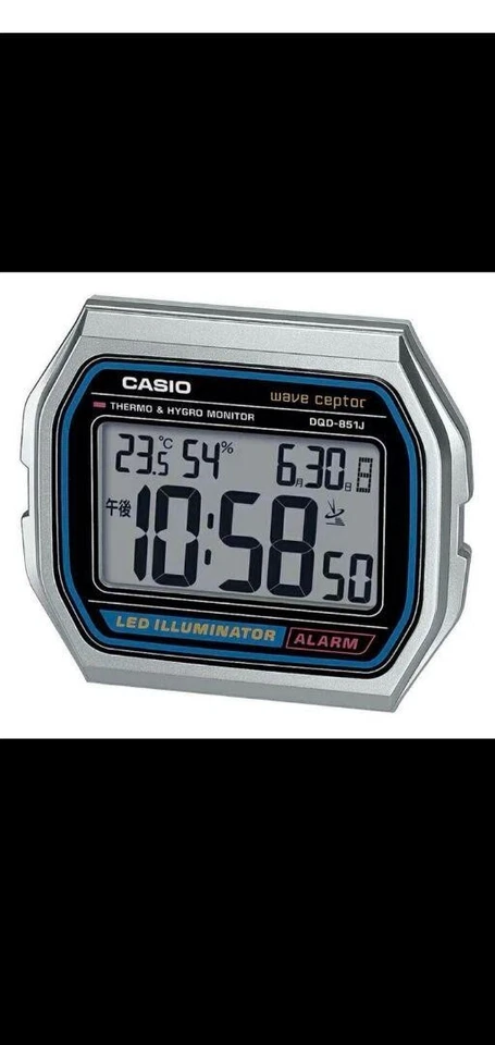 Reloj despertador onda eléctrica con motivo CASIO A158WA DQD-851J-8JF Brad nuevo de JAPÓN Foto 2 de 4