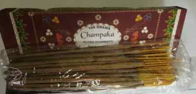 Flora Agarbatti Natural Champaka Fragrance Hand Rolled Incense Sticks 100 Grams