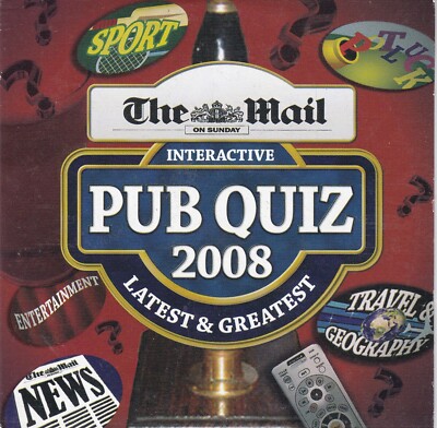 INTERACTIVE PUB QUIZ 2008 LATEST & GREATEST ( MAIL ON SUNDAY Newspaper DVDPro )