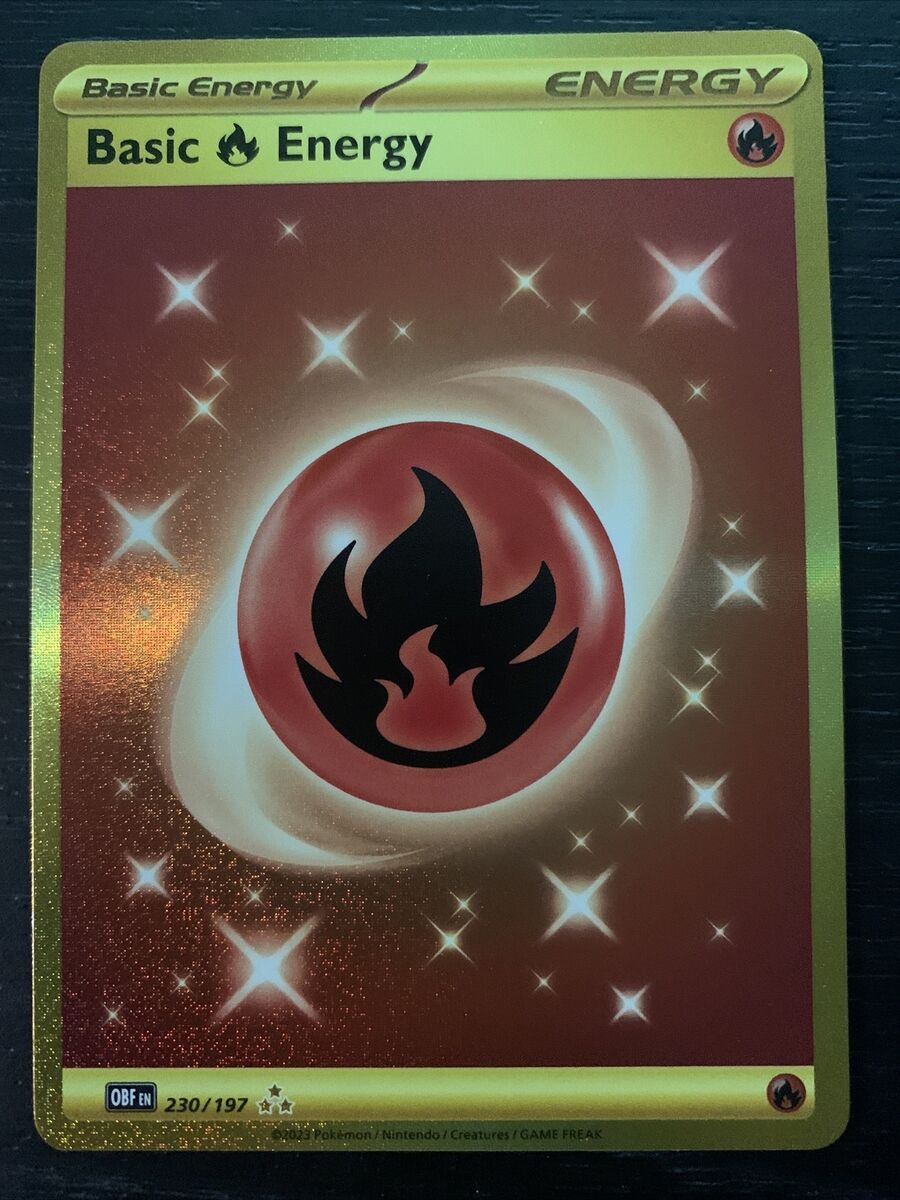 Pokemon TCG Basic Fire Energy - 230/197 Obsidian Flames Holo Pokemon TCG Basic Fire Energy - 230/197 Obsidian Flames Holo
