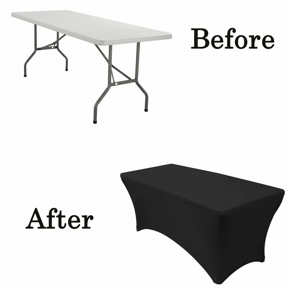 YCC Linens - Stretch Spandex Table Covers, Fitted Rectangular Tablecloths - Image 3 of 4