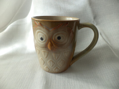 Elite Couture by Gibson OWL Mug Stoneware Coffee Cup Tea Mug 16 oz