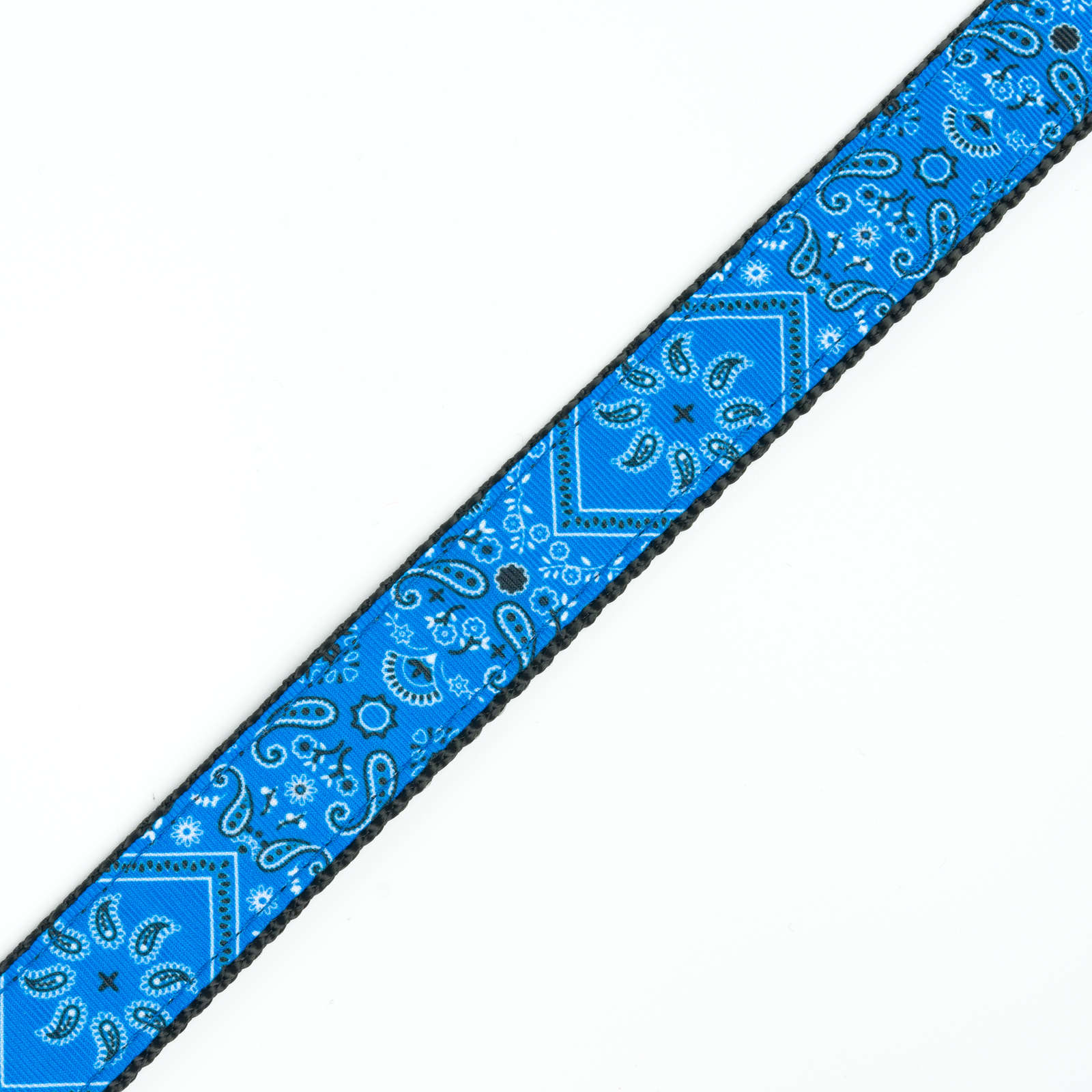 Country Brook Design® 3/4 Inch Blue Bandana Ribbon on Black Nylon ...