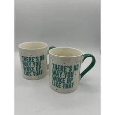 Hazel & Co. Novelty Coffee Mug Set 2 There's No Way You Woke Up Like That 16 oz