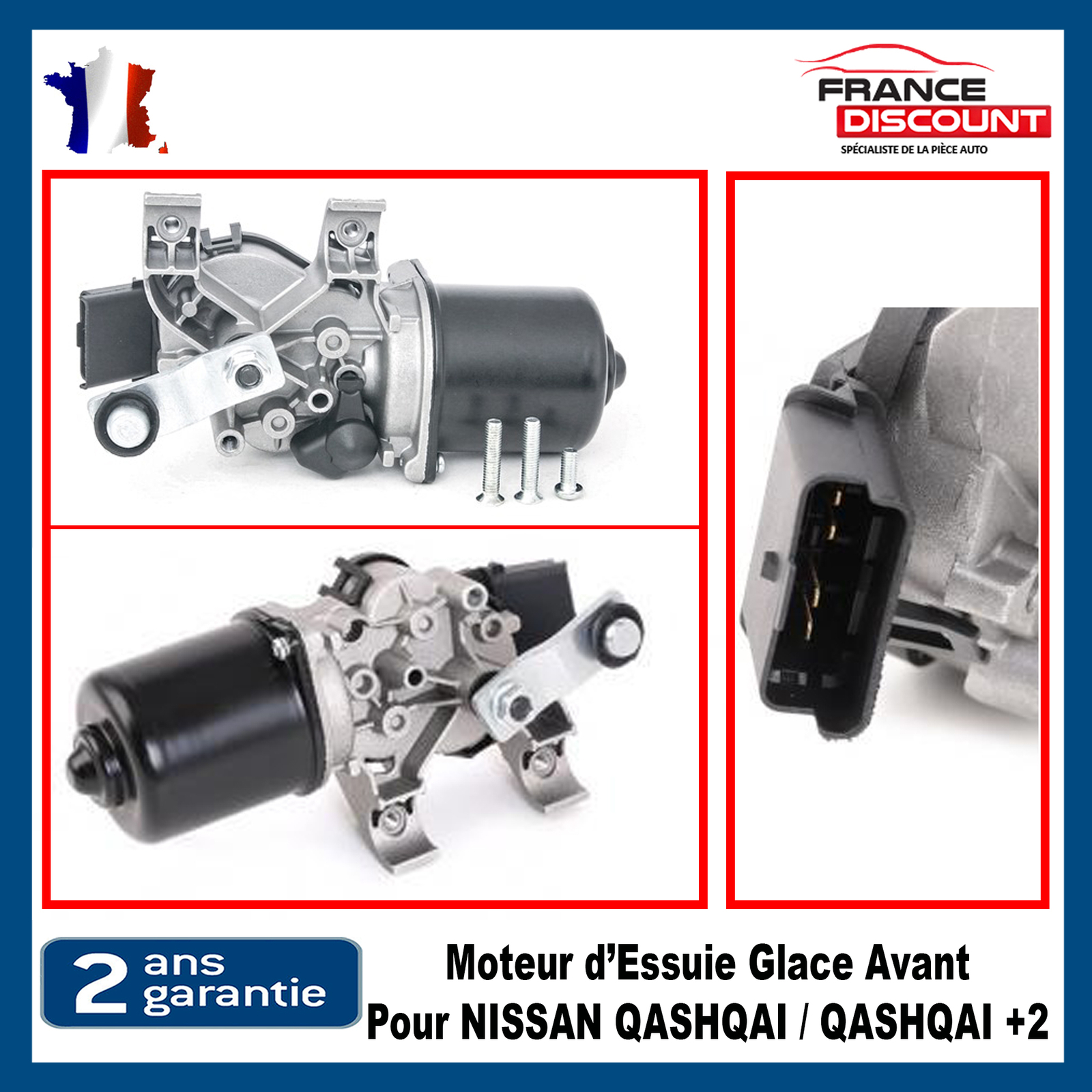 Moteur essuie-glace puissant 28800-JD900 pour Nissan Qashqai avec balayage fluide 12V