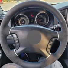 Alcantara Steering Wheel Cover Real Leather Wrap for MITSUBISHI SHOGUN DELICA