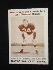 1961 National City Bank Cleveland Browns Card Walt Michaels #1-4 comp borders