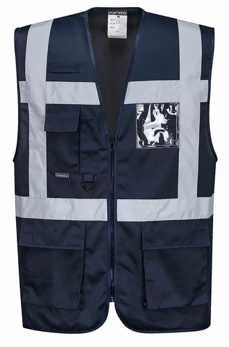 Portwest UF476 Iona Executive Safety Lightweight Zip Vest with Reflective Tape - product listing photo