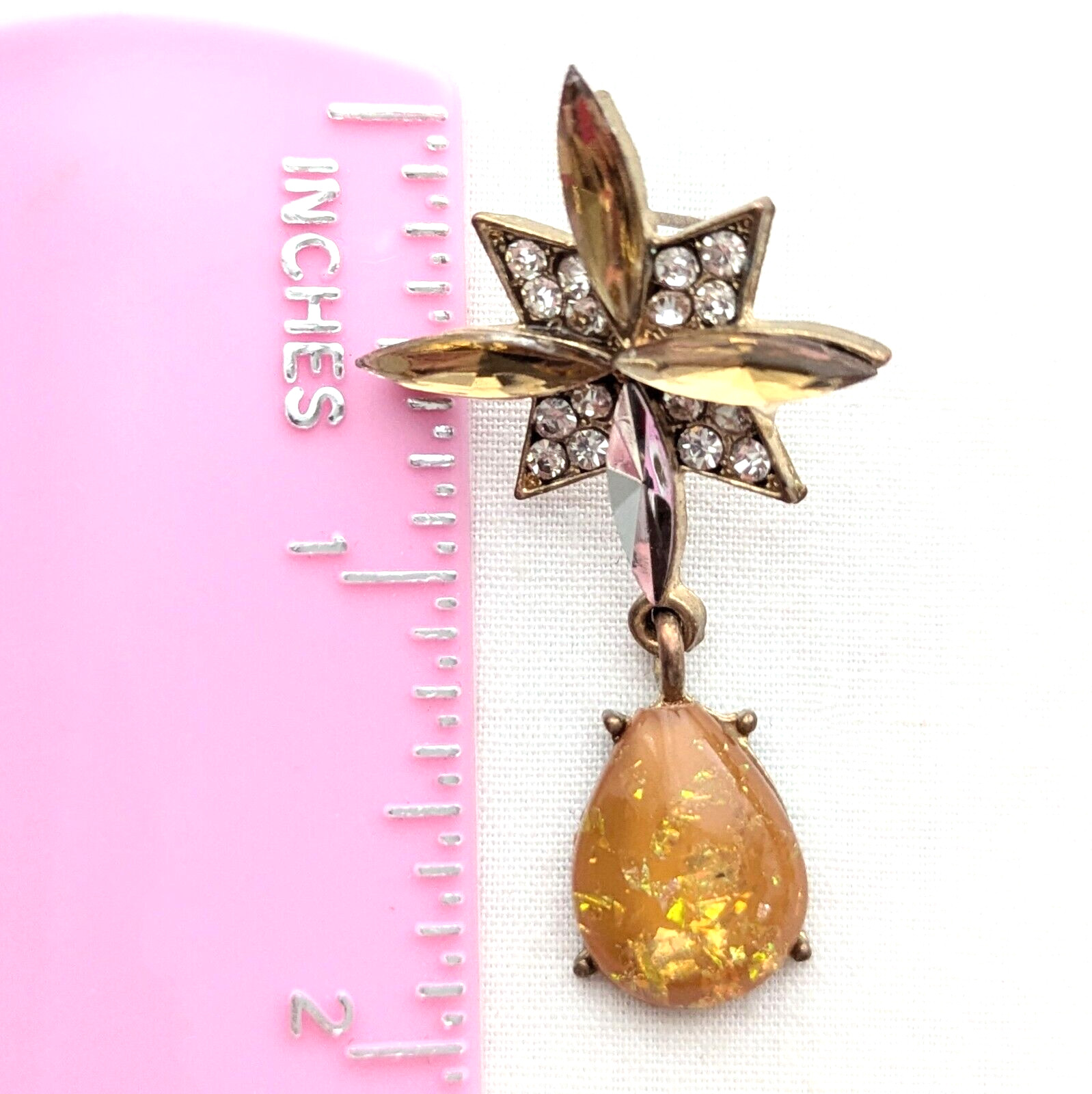 Atomic Starburst Stud Dangle Earrings Bold Celest… - image 5