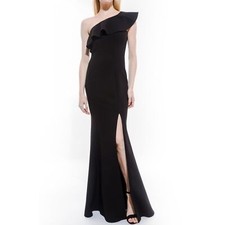 Likely Kane One-Shoulder Ruffled Gown