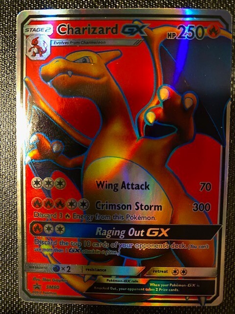 Pokemon TCG Charizard GX 150/147 Burning Shadows Holo Secret Rare 2017 mint