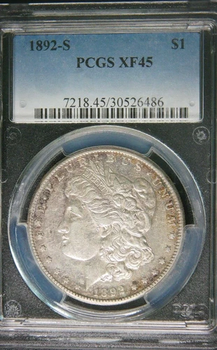 1892-S Morgan Silver Dollar - PCGS XF45 - VERY RARE THIS NICE!!
