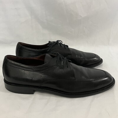 ET WRIGHT Men's Black Leather Shoes Oxford Size 14 B Italy 7 1