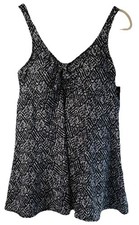 Swim Solutions Women s Swim Black White Dot Pattern Swim Dress Sz 18 NWT