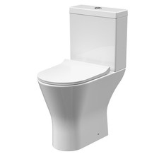 Nuie Freya Comfort Height Close Coupled Rimless Toilet & Seat Dual Flush Modern