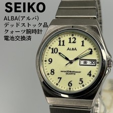 Seiko Alba Quartz Watch Mens 36mm Vintage Japan Made Timepiece Wristwatch