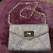  Kate Spade Moonlit Soiree Glitter Pink Handbag Cross Body USED ONCE