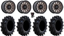 Fuel Cycle 15" Wheels Bronze +10mm 34" Intimidator Tires RZR XP 1000 / PRO XP