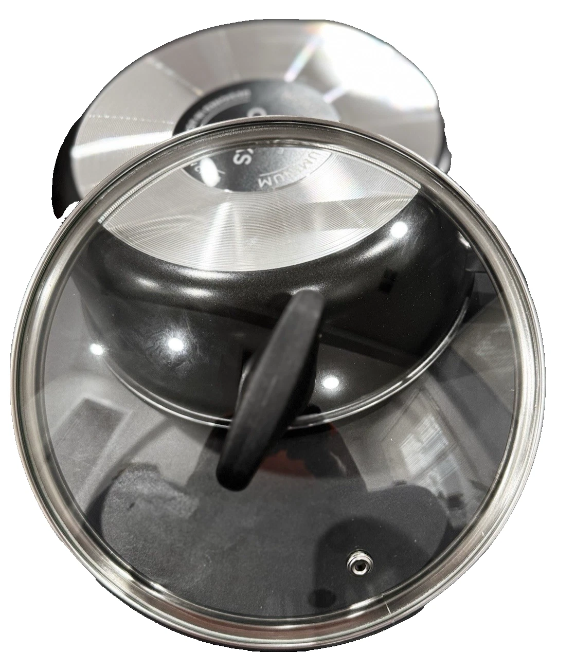 Cooks 2 Qt/18CM Nonstick Aluminum Black Sauce Pan/ Pot With Lid