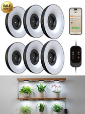 6-in-1 Linkable LED Grow Light for Indoor Plants Full Spectrum with Auto Timer