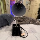 Black Adjustable Gooseneck Desk Lamp w/ Organizer Base, 2 AC Outlets, USB — photo 2
