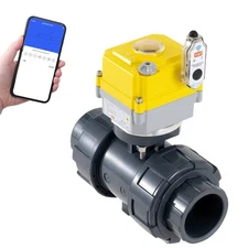Smart WiFi Water Valve - 2.0-inch Electric Ball Valve with DC24V Actuator/AC1...