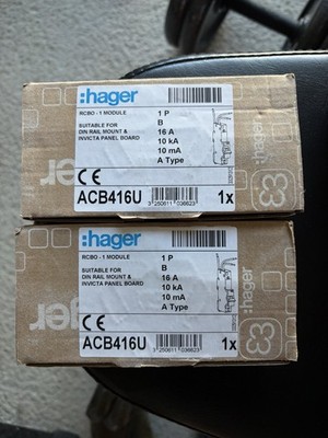 Hager RCBO ACB416U B16 Typ A 10mA 10kA