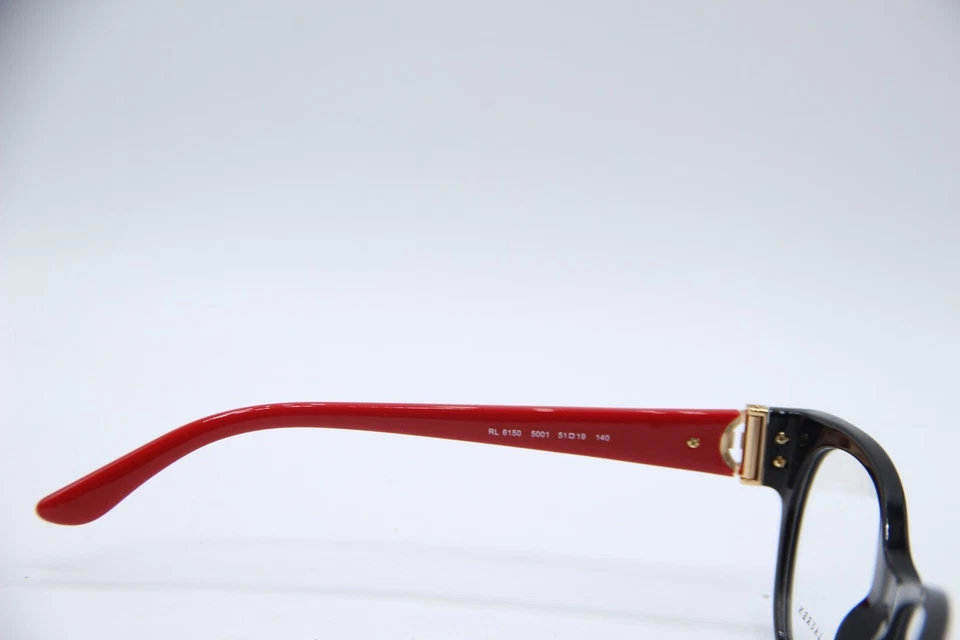 NUEVAS GAFAS RALPH LAUREN RL 6150 5001 NEGRO ROJO ORO MONTURAS AUTÉNTICAS 51-19 Foto 3 de 4