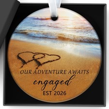 Wedding Gifts Engagement Gifts for Couples 2026 First Christmas Engaged Ornament