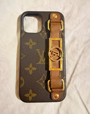 Louis Vuitton Brown Monogram Logo Back Case Cover for Apple iPhone 12/ 12 Pro
