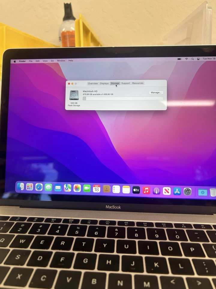 MacBook principios de 2015 12" (núcleo M/1,3 GHz/8 GB/500 GB SSD/Monterey) Foto 3 de 4