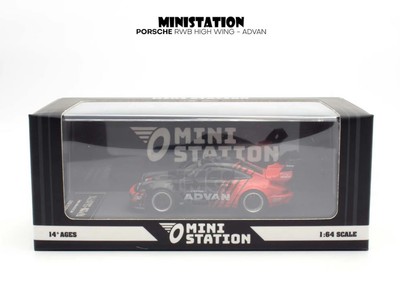 PORSCHE 911 - RWB High Wing  - ADVAN - Mini Station 1:64 NEW UK FAST POST 