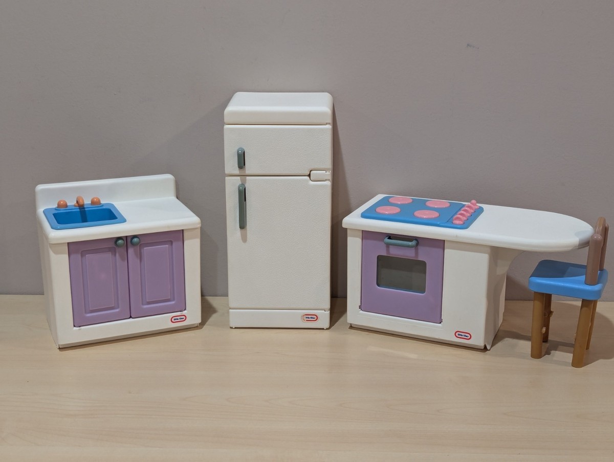 Little Tikes My Size Dollhouse Kitchen Furniture  Stove/Fridge/Sink/Chair