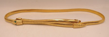 VINTAGE GOLD TONE FLEXIBLE SNAKE BELT WOMENS FASHON BELT