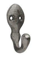 Ib Laursen - Wandhaken Kleiderhaken Handtuchhaken Metall Grau Vintage 0564-12
