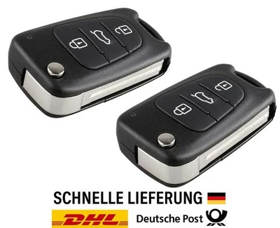 2x Klapp Schlüssel Ersatz Gehäuse Kompatibel mit Hyundai Kia i20 i30 IX35 IX20 - Bild 1 von 4