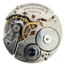 Antique 16s 1906 Hamilton 17 Jewel Mechanical Pocket Watch Movement 974 USA