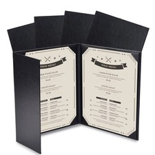 WeChef Restaurant Menu Covers 8.5x11" 2 Page 4.25x11" Half Page Wine List 5Pcs