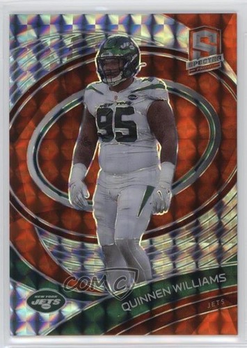 2021 Panini Spectra Neon Orange Prizm 3/15 Quinnen Williams #77