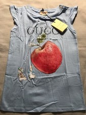 GUCCI PETER RABBIT T-SHIRT 10Y LIGHT BLUE 100% COTTON JERSEY NEW TAG  ITALY