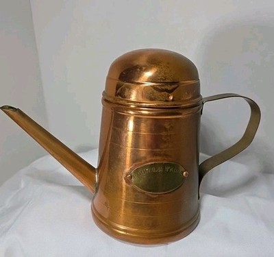 Vintage Solid Copper Olive Oil Cruet Country Kitchen Decor Made In Korea 