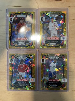 4 cards 2026  FIFA World Cup Gold Cracked Ice Villa / Weah / Gerrard / Gullit