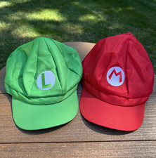 Super Mario Cosplay Luigi And Mario Set Of 2 Hats Costume Unbranded