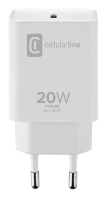 Cellularline USB-C Charger 20W - iPhone 8 Or Later White