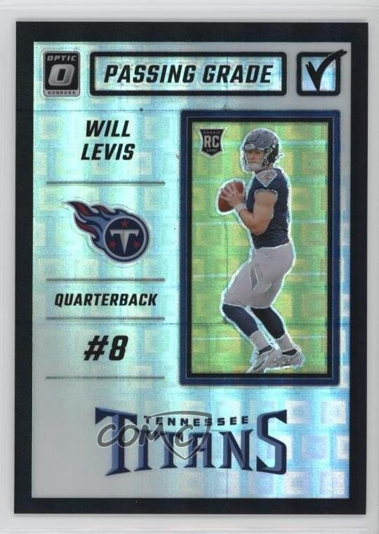 2023 Panini Donruss Optic Passing Grade Black Pandora Prizm 21/25 Will Levis 3hd