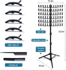 Braiding Hair Rack Standing Extension Holder Hanger, 144 Pegs Divider for Separa