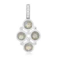 Cavill SilberanhäNger Spektrolith 2,66Ct Zirkon 925 Sterlingsilber