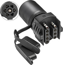 7 Pin round to 4 and 5 Pin Flat Blade Trailer Adapter, 7 Way to 5 Way Trailer Pl