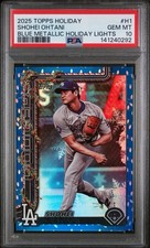 2025 Topps Holiday - Shohei Ohtani #H1 Blue Holiday Lights
